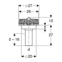 Geberit Pluvia Dachwassereinlauf mit Anschlussblech für Rinnen Maximale Ablaufleistu... GEBERIT-359100001 4025410162847 (Abb. 1)