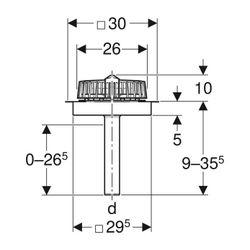 Geberit Pluvia Dachwassereinlauf mit Befestigungsflansch, für Dachabdichtungsfolien ... GEBERIT-359105001 4025410162892 (Abb. 1)