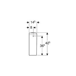 Geberit iCon Square Aufputzspülkasten aufgesetzt, 2-Mengen-Spülung, Wasseranschluss ... GEBERIT-228950600 4022009329506 (Abb. 1)