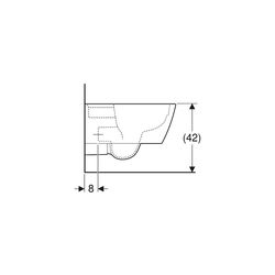 Geberit iCon Square Wand-WC Tiefspüler, geschlossene Form, Rimfree Tiefe 54cm, weiß/... GEBERIT-201950600 4022009329490 (Abb. 1)