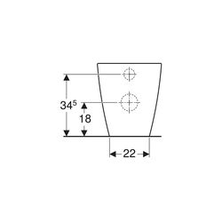 Geberit iCon Square Stand-WC Tiefspüler, wandbündig, geschlossene Form, Rimfree Tief... GEBERIT-211910000 4022009336870 (Abb. 1)