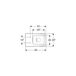 Geberit iCon Square Stand-WC Tiefspüler, wandbündig, geschlossene Form, Rimfree Tief... GEBERIT-211910000 4022009336870 (Abb. 1)