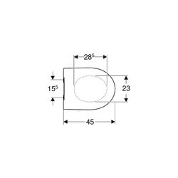 Geberit iCon WC-Sitz schmales Design mit Absenkautomatik, ohne Quick-Release-Scharni... GEBERIT-574950000 4022009343557 (Abb. 1)