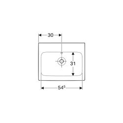 Geberit iCon Waschtisch, Breite 60cm, Tiefe 48,5cm, ohne Hahnloch, Überlauf sichtbar... GEBERIT-124063600 4022009320688 (Abb. 1)