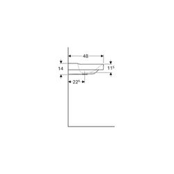 Geberit Xeno2 Waschtisch, Breite 120cm, Tiefe 48cm, ohne Hahnloch, ohne Überlauf, We... GEBERIT-500552011 4025416608943 (Abb. 1)