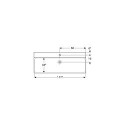 Geberit Xeno2 Waschtisch, Breite 120cm, Tiefe 48cm, Hahnloch mittig, ohne Überlauf, ... GEBERIT-500551011 4025416608912 (Abb. 1)