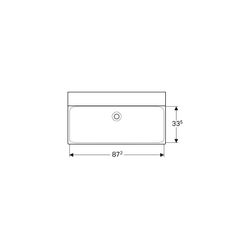 Geberit Xeno2 Waschtisch, Breite 90cm, Tiefe 48cm, ohne Hahnloch, ohne Überlauf, Wei... GEBERIT-500532011 4025416605461 (Abb. 1)