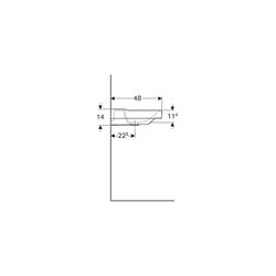 Geberit Xeno2 Waschtisch, Breite 90cm, Tiefe 48cm, ohne Hahnloch, ohne Überlauf, Wei... GEBERIT-500532011 4025416605461 (Abb. 1)