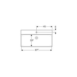 Geberit Xeno2 Waschtisch, Breite 90cm, Tiefe 48cm, Hahnloch mittig, ohne Überlauf, W... GEBERIT-500531011 4025416605447 (Abb. 1)