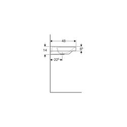 Geberit Xeno2 Waschtisch, Breite 90cm, Tiefe 48cm, Hahnloch mittig, ohne Überlauf, W... GEBERIT-500531011 4025416605447 (Abb. 1)
