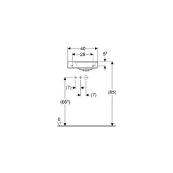 Geberit Xeno2 Handwaschbecken, 40x12,5x28cm, Hahnloch links, ohne Überlauf, Weiß/Ker... GEBERIT-500528011 4025416608646 (Abb. 1)