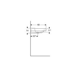 Geberit Xeno2 Waschtisch, Breite 60cm, Tiefe 48cm, Hahnloch mittig, ohne Überlauf, W... GEBERIT-500530011 4025416605430 (Abb. 1)