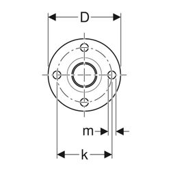Geberit Mapress C-Stahl Flansch 6 bar, mit Einschubende Außendurchmesser 42mm, DN 40... GEBERIT-23767 4024723237679 (Abb. 1)