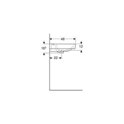 Geberit Smyle Square Doppelwaschtisch, Breite 120cm, Tiefe 48cm, Hahnloch mittig, Üb... GEBERIT-500223018 4025416357681 (Abb. 1)