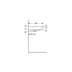 Geberit Smyle Waschtisch, Breite 70cm, Tiefe 48cm, Hahnloch mittig, Überlauf sichtba... GEBERIT-500248018 4025416362753 (Abb. 1)
