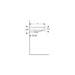 Geberit Smyle Square Waschtisch, Breite 90cm, Tiefe 48cm, Hahnloch mittig, Überlauf ... GEBERIT-500251018 4025416362821 (Abb. 1)