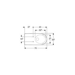 Geberit Renova Comfort Wand-WC Tiefspüler, verlängerte Ausladung Tiefe 70cm, Weiß... GEBERIT-208520000 4022009344035 (Abb. 1)