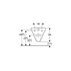 Geberit Renova Comfort Wand-WC Tiefspüler, verlängerte Ausladung, Rimfree Tiefe 70cm... GEBERIT-208570000 4022009335019 (Abb. 1)