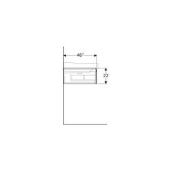 Geberit Xeno2 Unterschrank für Waschtisch, 1 Schublade, 58x22x46,2cm, sculturagrau/M... GEBERIT-500505431 4025416611646 (Abb. 1)