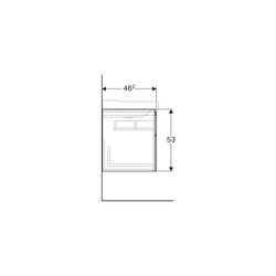 Geberit Xeno2 Unterschrank für Waschtisch, 2 Schubladen, 58x53x46,2cm, sculturagrau/... GEBERIT-500506431 4025416611677 (Abb. 1)