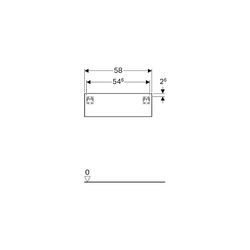 Geberit Xeno2 Seitenschrank 1 Schublade, 58x20x46,2cm, sculturagrau/Melamin Holzstru... GEBERIT-500507431 4025416611707 (Abb. 1)