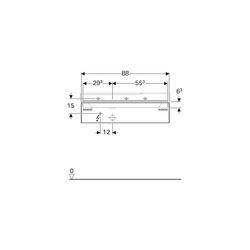 Geberit Xeno2 Unterschrank für Waschtisch, Ablagefläche, 1 Schublade, 88x22x46,2cm, ... GEBERIT-500513011 4025416610083 (Abb. 1)