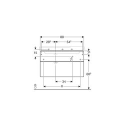 Geberit Xeno2 Unterschrank für Waschtisch Ablagefläche 2 Schubladen 88x53x462cm Weiß... GEBERIT-500515011 4025416610144 (Abb. 1)