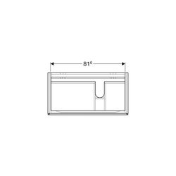 Geberit Xeno2 Unterschrank für Waschtisch mit Ablagefläche links, 2 Schubladen 88x53... GEBERIT-500516011 4025416610229 (Abb. 1)