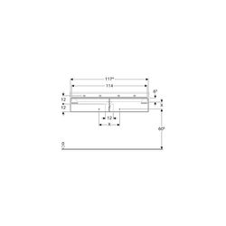 Geberit Xeno2 Unterschrank für Waschtisch mit, B ab 120cm, 2 Schubladen, 117,4x22x46... GEBERIT-500517431 4025416610298 (Abb. 1)