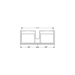 Geberit Xeno2 Unterschrank für Waschtisch mit, B ab 120cm, 2 Schubladen, 117,4x22x46... GEBERIT-500517431 4025416610298 (Abb. 1)
