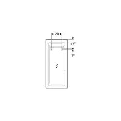 Geberit Xeno2 Lichtspiegel, Breite 40cm, Höhe 91cm, Aluminium gebürstet... GEBERIT-500520001 4025416608479 (Abb. 1)