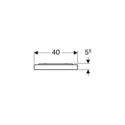 Geberit Xeno2 Lichtspiegel, Breite 40cm, Höhe 91cm, Aluminium gebürstet... GEBERIT-500520001 4025416608479 (Abb. 1)