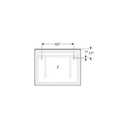 Geberit Xeno2 Lichtspiegel mit direkter, indirekter Beleuchtung, Breite 90cm, Höhe 7... GEBERIT-500522001 4025416608509 (Abb. 1)