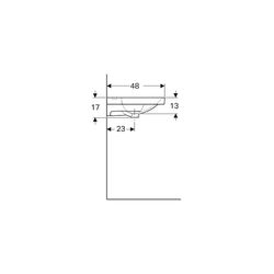 Geberit Acanto Doppelwaschtisch, Breite 120cm, Tiefe 48,2cm, Hahnloch mittig, Überla... GEBERIT-500627012 4022009352894 (Abb. 1)
