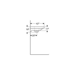 Geberit Acanto Waschtisch verkürzte Ausladung, Breite 60cm, Tiefe 42,2cm, Hahnloch m... GEBERIT-500631012 4022009352931 (Abb. 1)