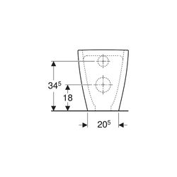 Geberit Acanto Stand-WC Tiefspüler, erhöht, wandbündig, geschlossene Form, Rimfree T... GEBERIT-500602012 4022009353228 (Abb. 1)