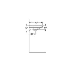 Geberit Acanto Waschtisch verk. Ausladung, Ablagefläche, B 75cm T 42,2cm Hahnloch mi... GEBERIT-500632018 4022009353112 (Abb. 1)