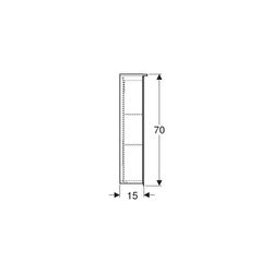 Geberit Option Plus Spiegelschrank mit Beleuchtung zwei Türen 75x70x17,2cm Korpus au... GEBERIT-500206001 4025416356851 (Abb. 1)