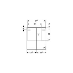 Geberit Option Plus Spiegelschrank, Beleuchtung, 2 Türen, 60x70x17,2cm, CEE 7/4,7/3,... GEBERIT-500593001 4025416533993 (Abb. 1)