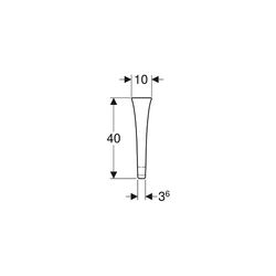 Geberit Urinaltrennwand LxBxH 40x10x70cm, Weiß... GEBERIT-110000000 4022009323962 (Abb. 1)