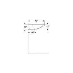 Geberit Acanto Waschtisch mit Ablagefläche, Breite 90cm, Tiefe 48,2cm, Hahnloch mitt... GEBERIT-500623018 4022009353020 (Abb. 1)