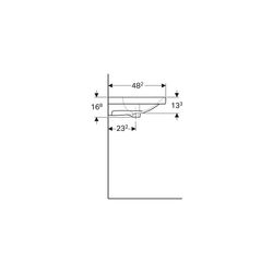 Geberit Acanto Waschtisch mit Ablagefläche, Breite 90cm, Tiefe 48,2cm, ohne Hahnloch... GEBERIT-500624012 4022009355147 (Abb. 1)