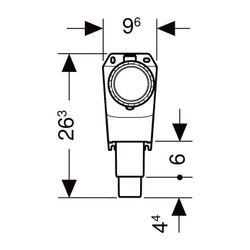 Geberit HS01 Hygienespülung mit Batterie d 50mm, d1 40mm... GEBERIT-616290001 4025410944849 (Abb. 1)