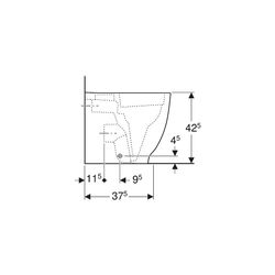 Geberit Acanto Stand-WC Tiefspüler, erhöht, wandbündig, geschlossene Form, Rimfree T... GEBERIT-500602012 4022009353228 (Abb. 1)