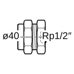Geberit FlowFit Abpressstopfen für Rohrende Außendurchmesser 40mm, 657940261... GEBERIT-657940261 4025410878205 (Abb. 1)