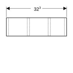 Geberit Schubladeneinsatz H-Unterteilung, für untere Schublade, 32,3x9,8x20cm, Lava/... GEBERIT-500676001 4025416140825 (Abb. 1)