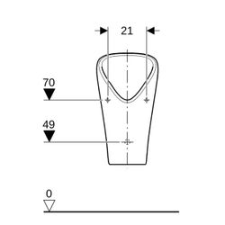 Geberit Narva Urinal wasserlos, Abgang nach hinten oder unten... GEBERIT-501657008 4025410950888 (Abb. 1)