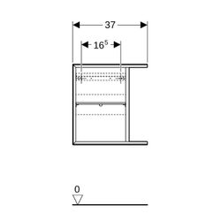 Geberit iCon Seitenelement, 37x40x24,5cm, Sandgrau lackiert hochglänzend... GEBERIT-502324JL1 4025410943156 (Abb. 1)