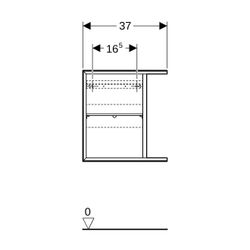Geberit iCon Seitenelement, 37x40x27,3cm, Eiche Melamin Holzstruktur... GEBERIT-502325JH1 4025410943170 (Abb. 1)