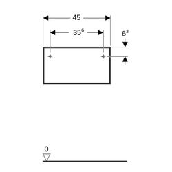 Geberit ONE Seitenschrank 1 Schublade, 45x24,5x47cm, Mattweiß... GEBERIT-505078002 4025410630476 (Abb. 1)